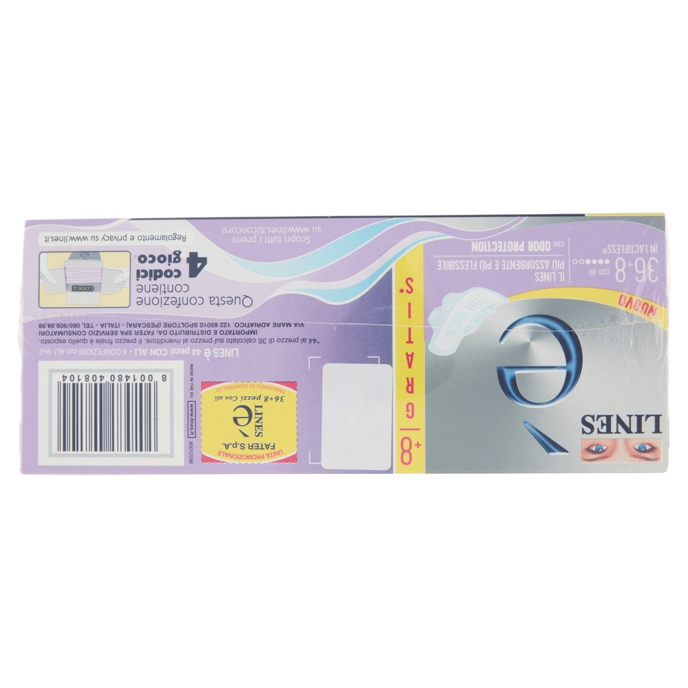 Lines è Assorbenti con ali 36+8 pz